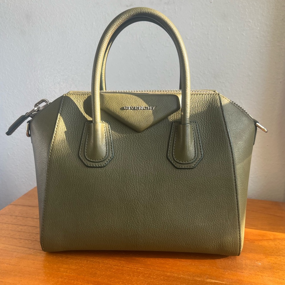 Rare Olive Green Givenchy Antigona Bag (Small) Silver Hardware